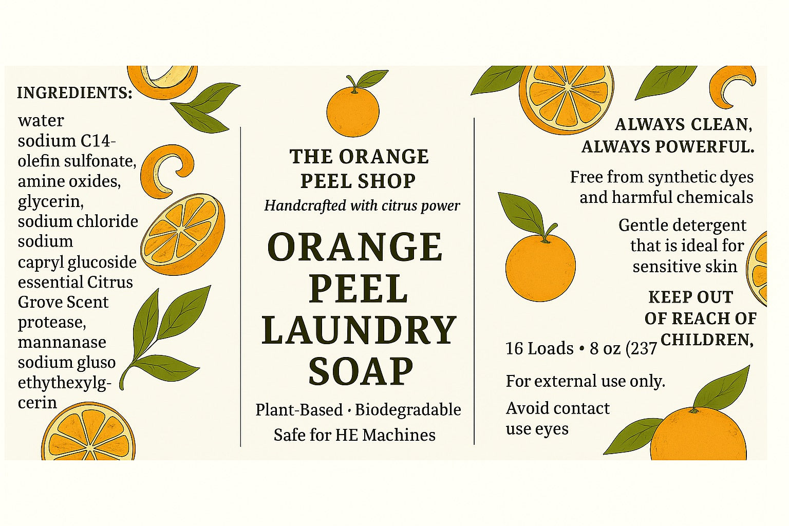 Orange Peel Laundry Soap