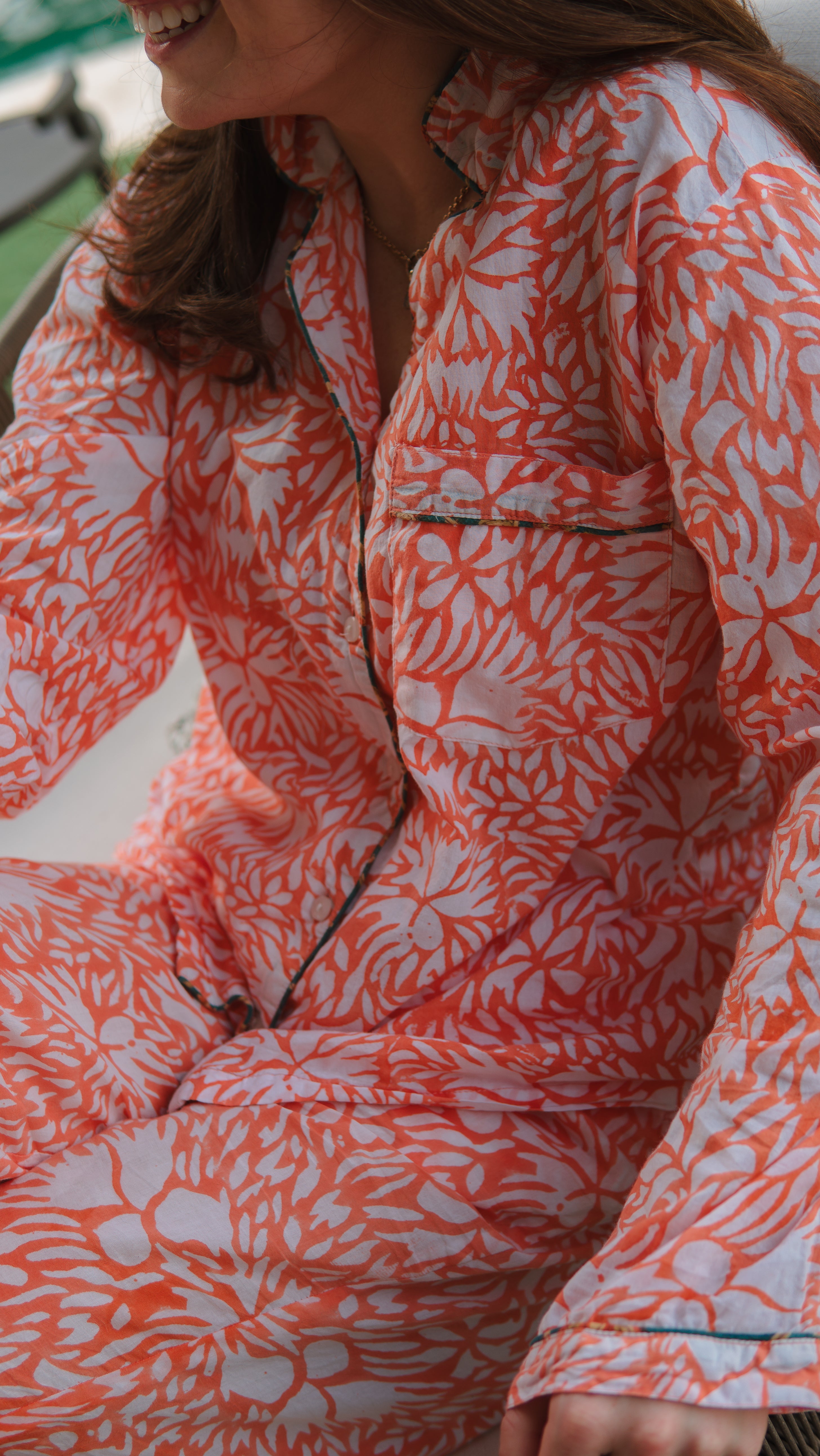 Orange Blossom Pajama Set