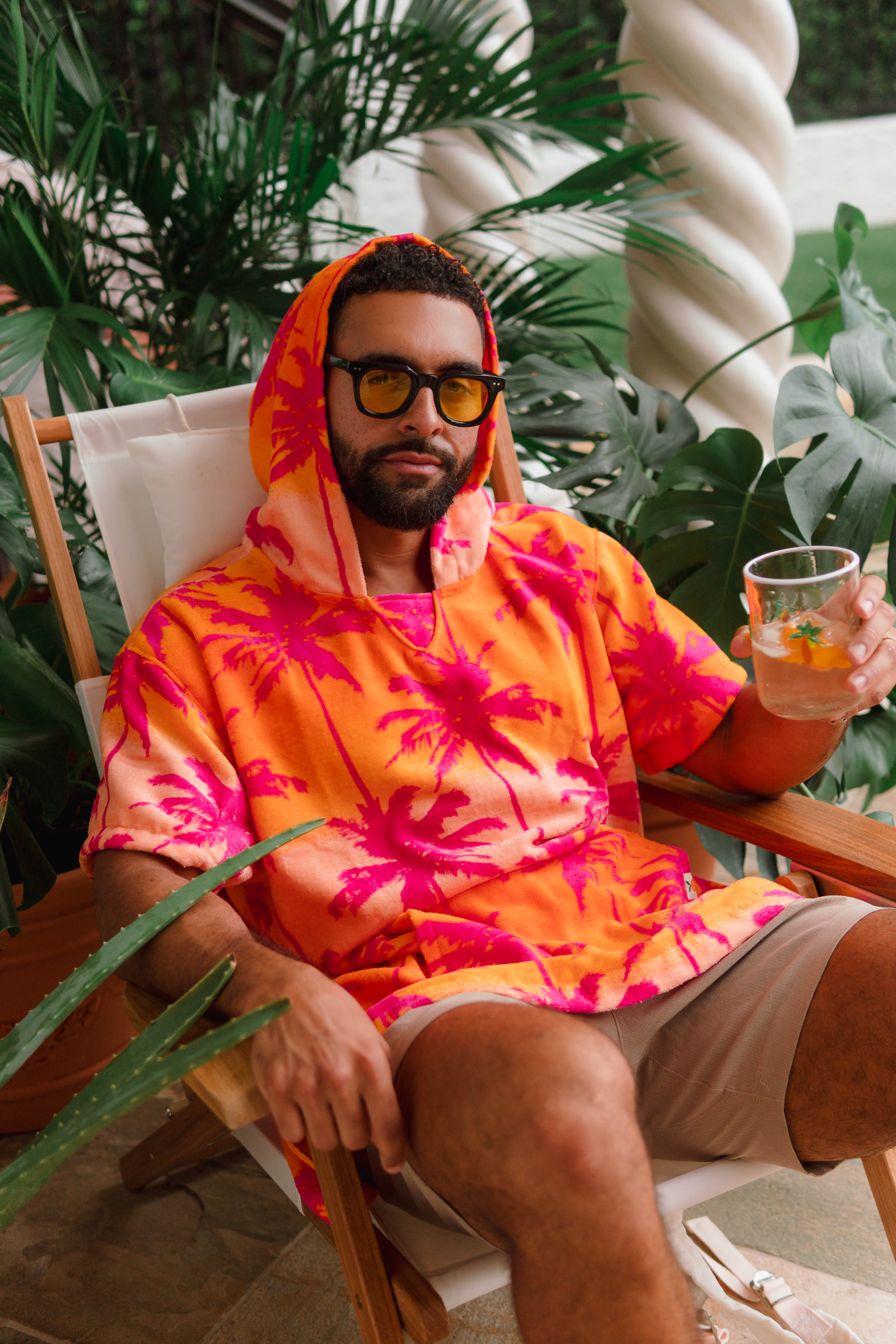 Pink Palm Hoodie