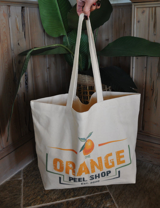 Orange Peel Logo Canvas Tote Bag