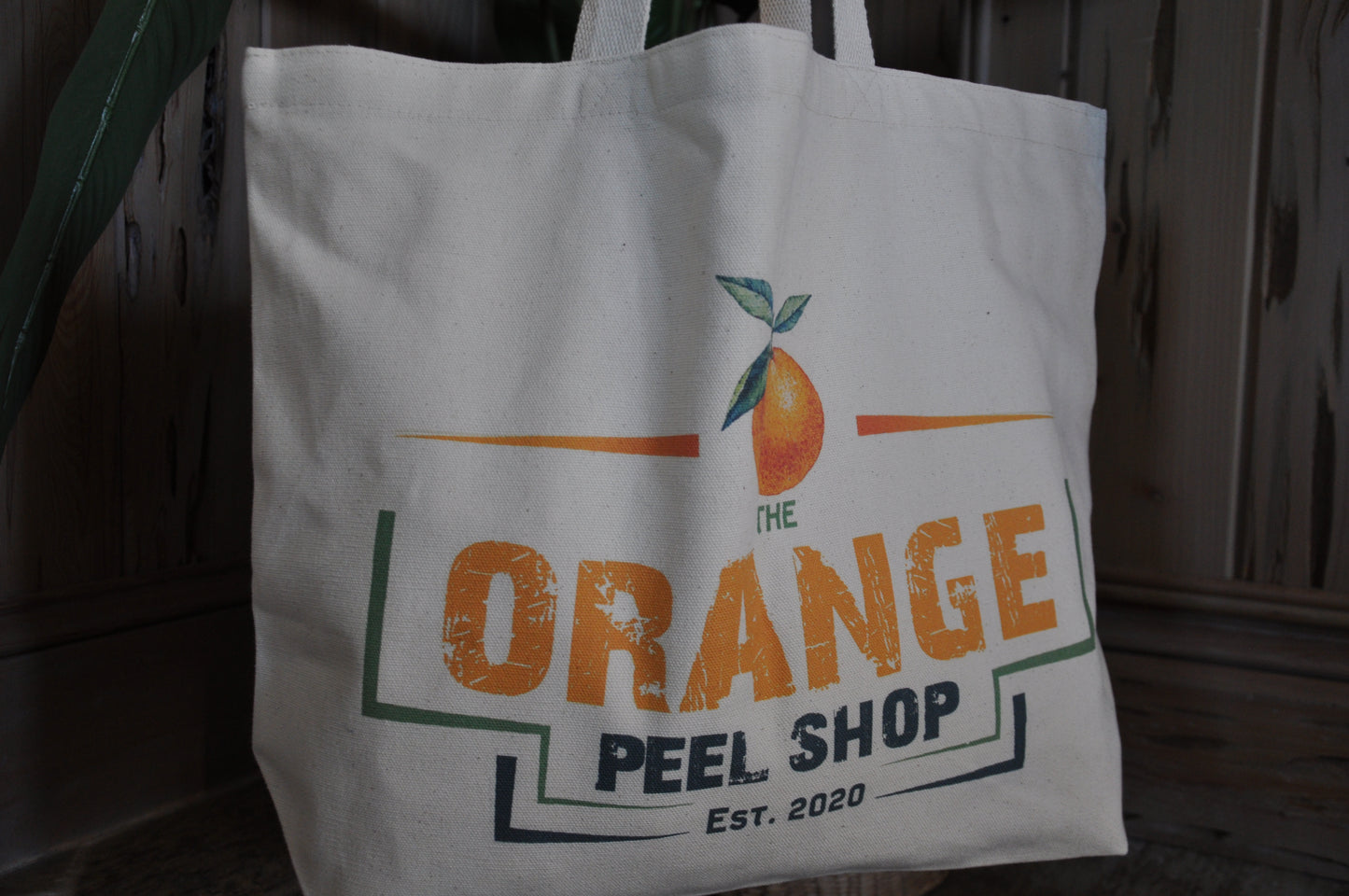 Orange Peel Logo Canvas Tote Bag