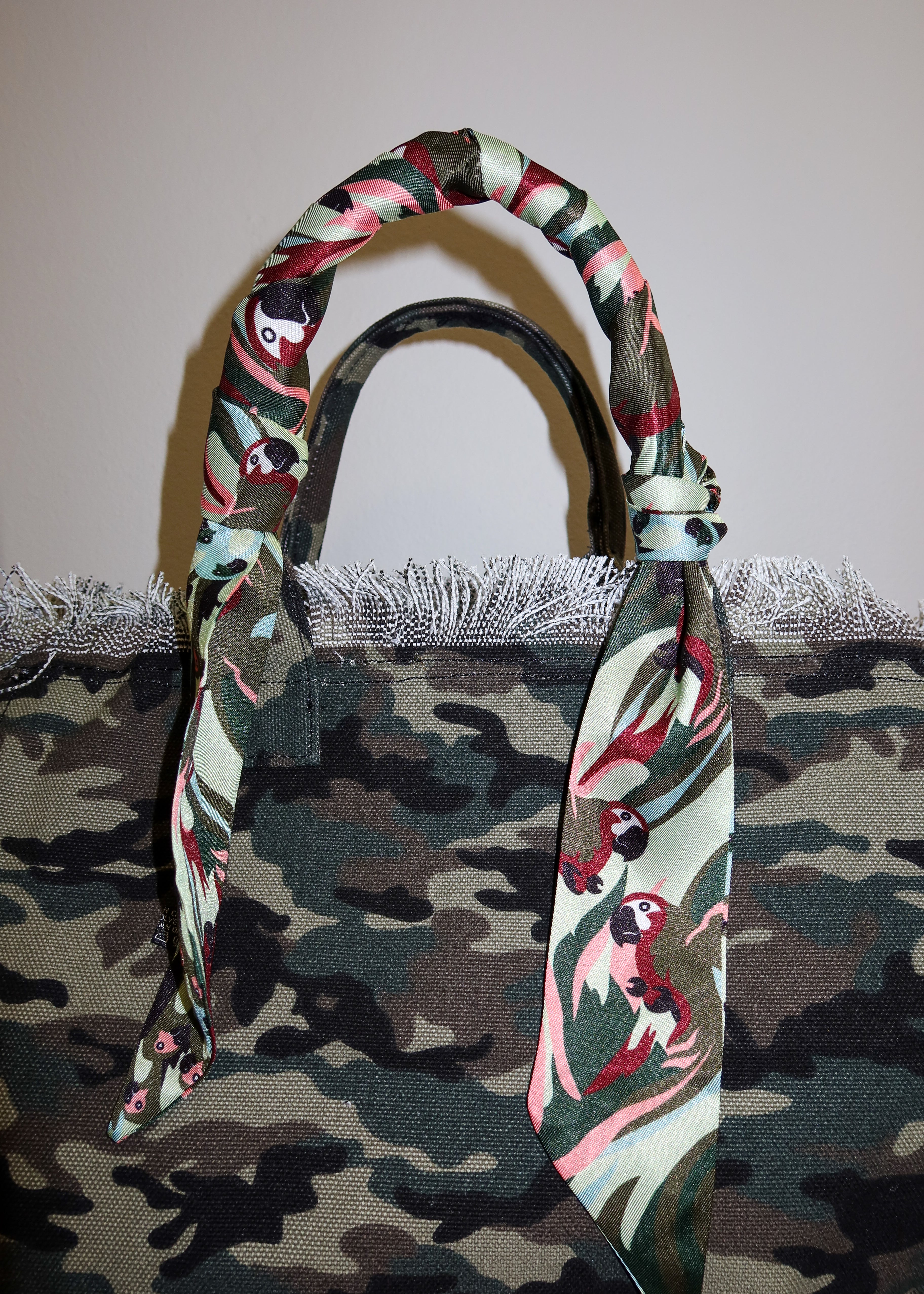 Camo Fringe Tote