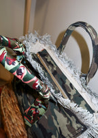 Camo Fringe Tote