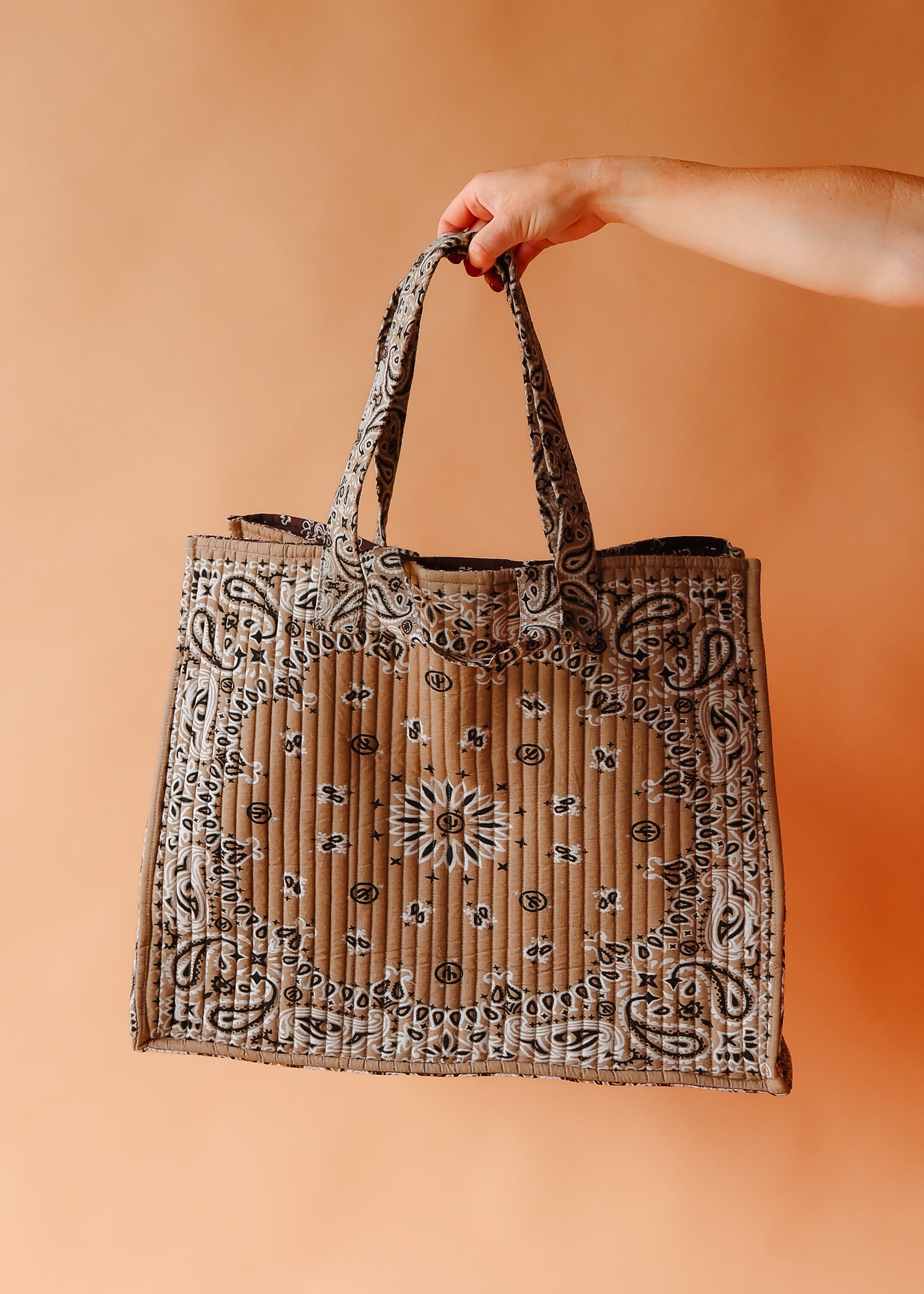 Tan Bandana Tote