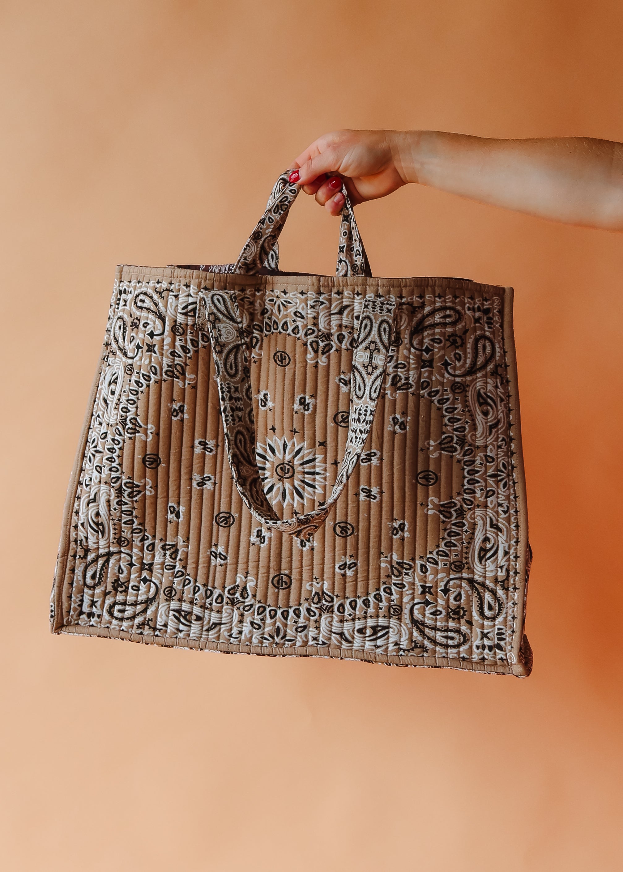 Tan Bandana Tote