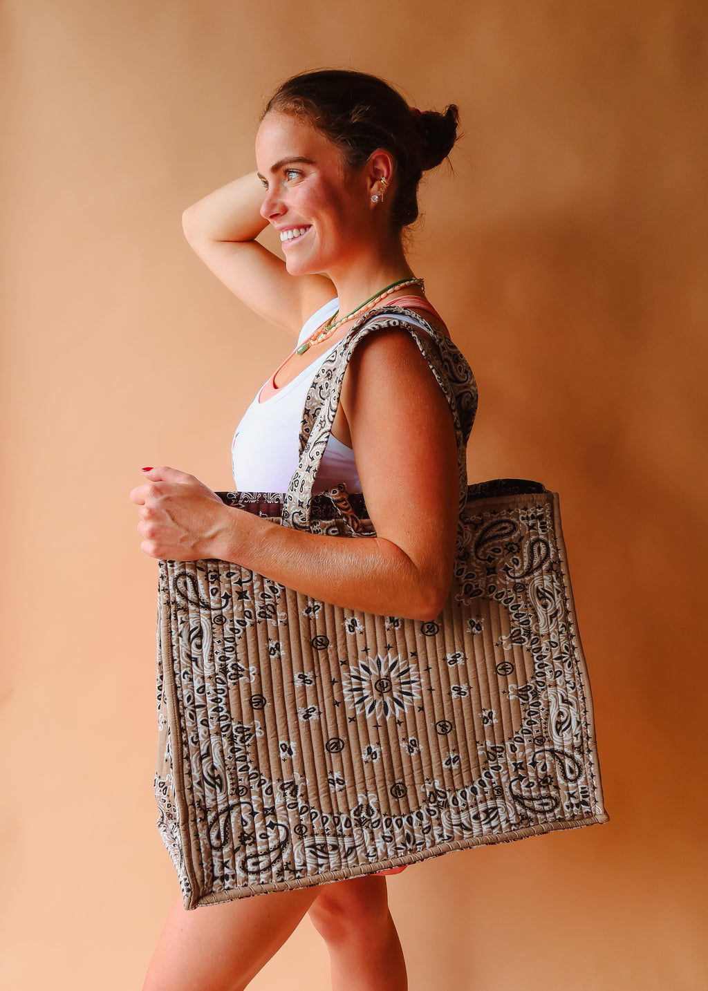 Tan Bandana Tote