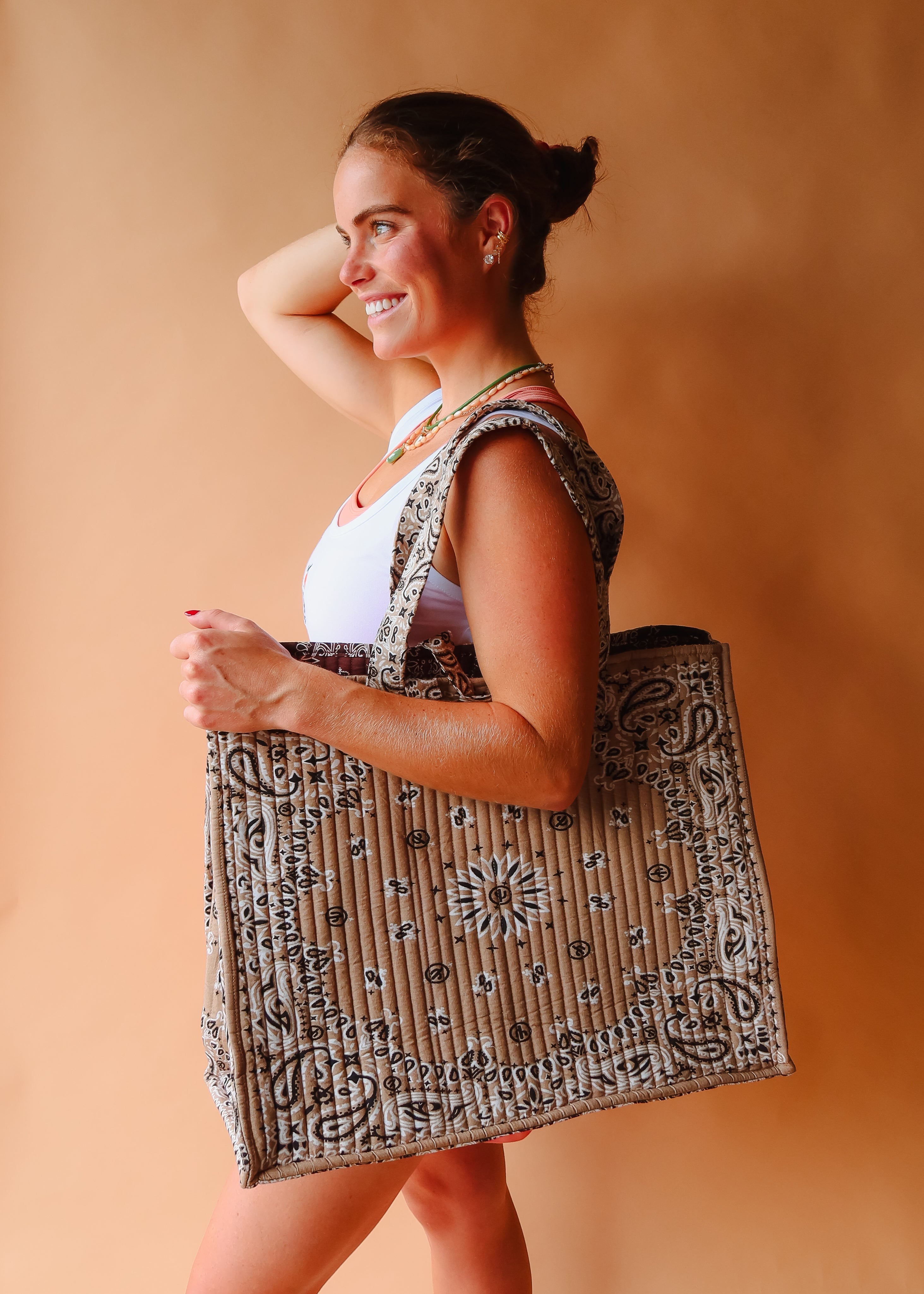 Tan Bandana Tote
