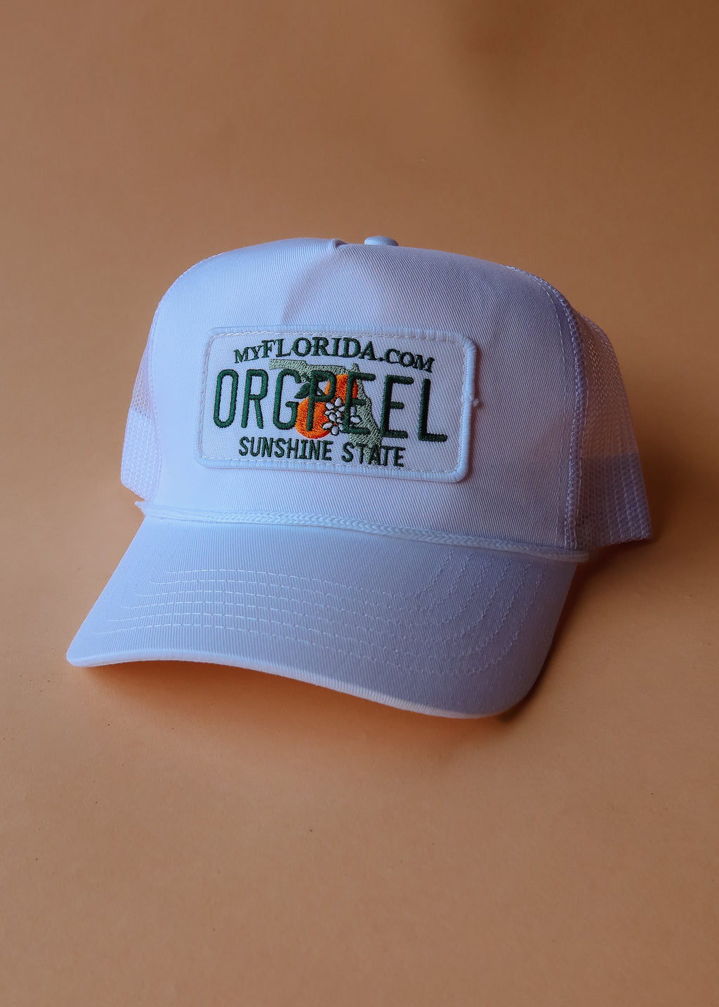 White License Plate Trucker Hat
