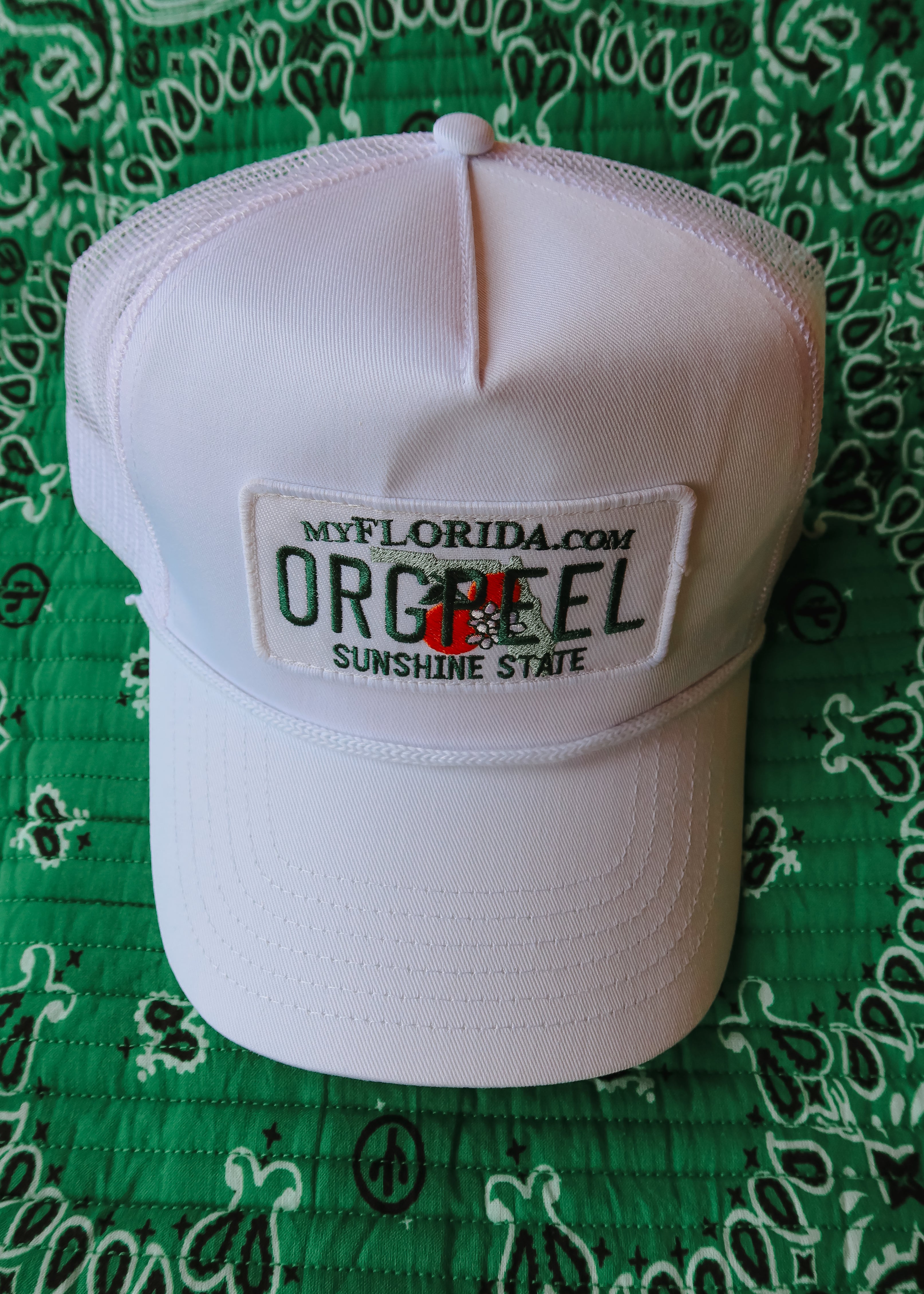 White License Plate Trucker Hat