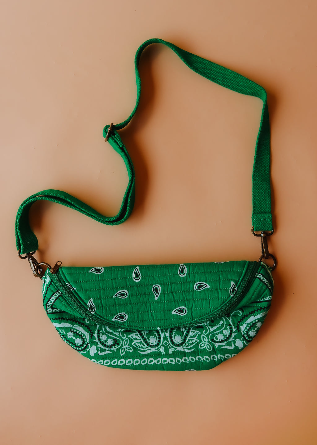 Green Bandana Crossbody