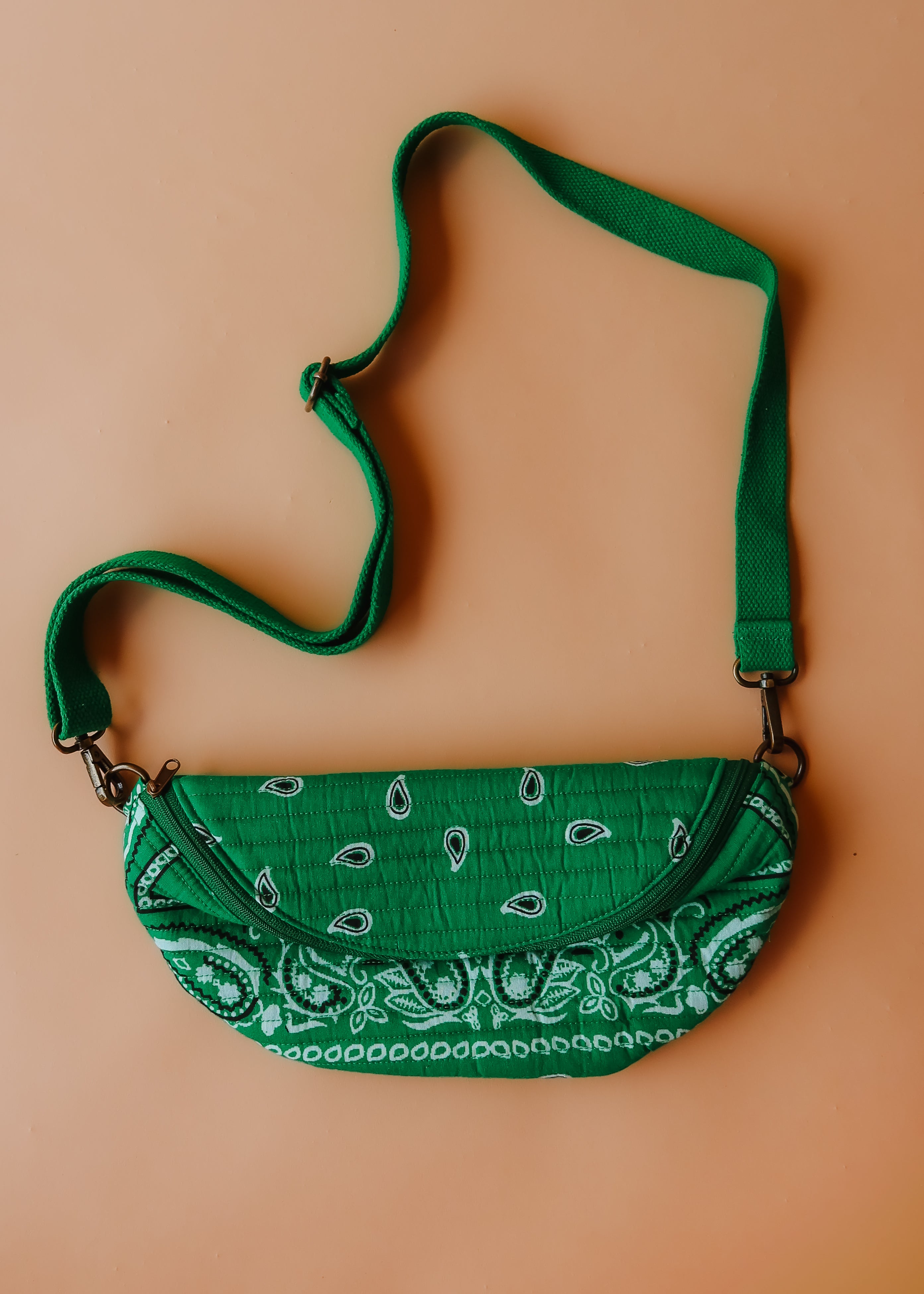 Green Bandana Crossbody