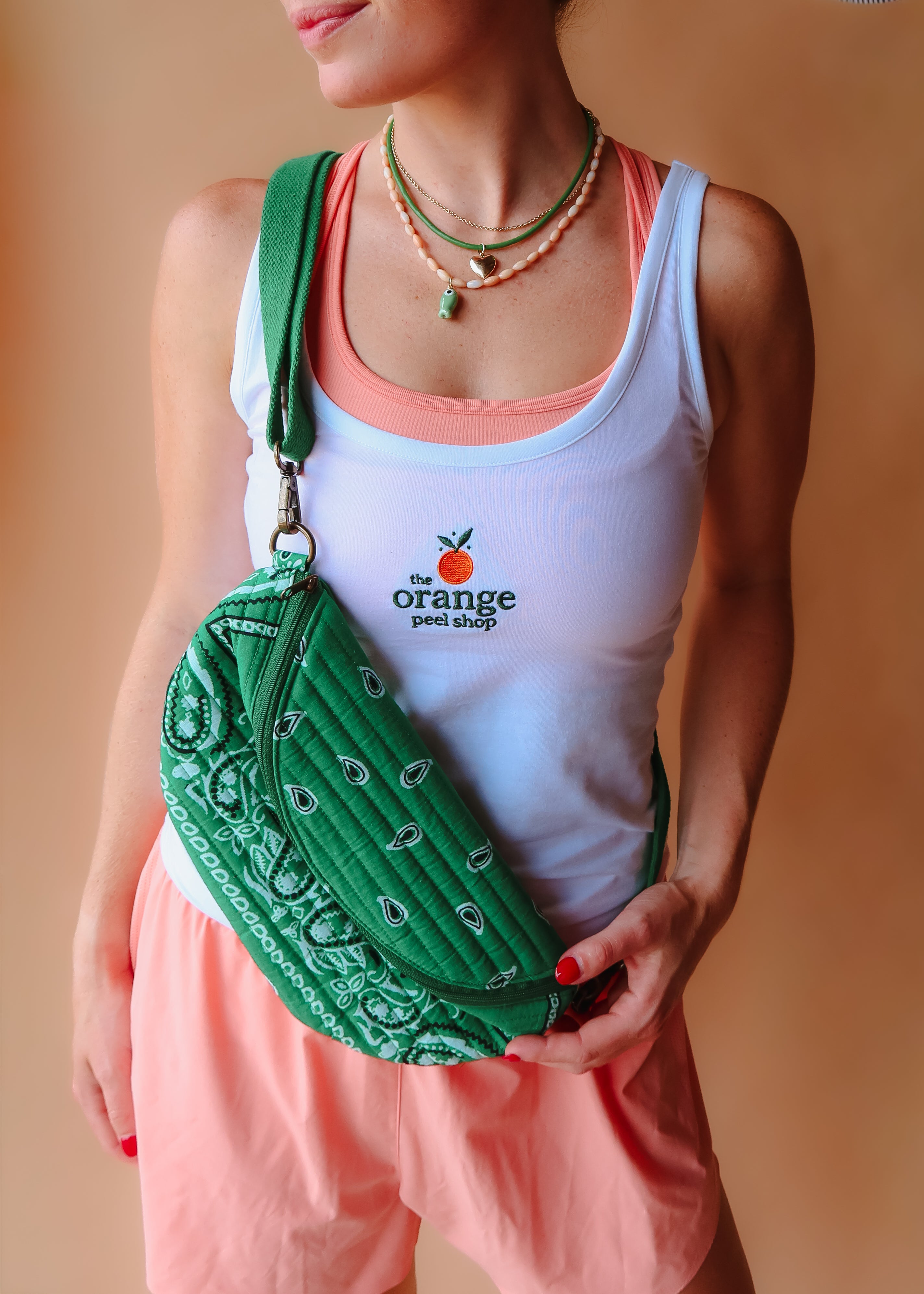Green Bandana Crossbody