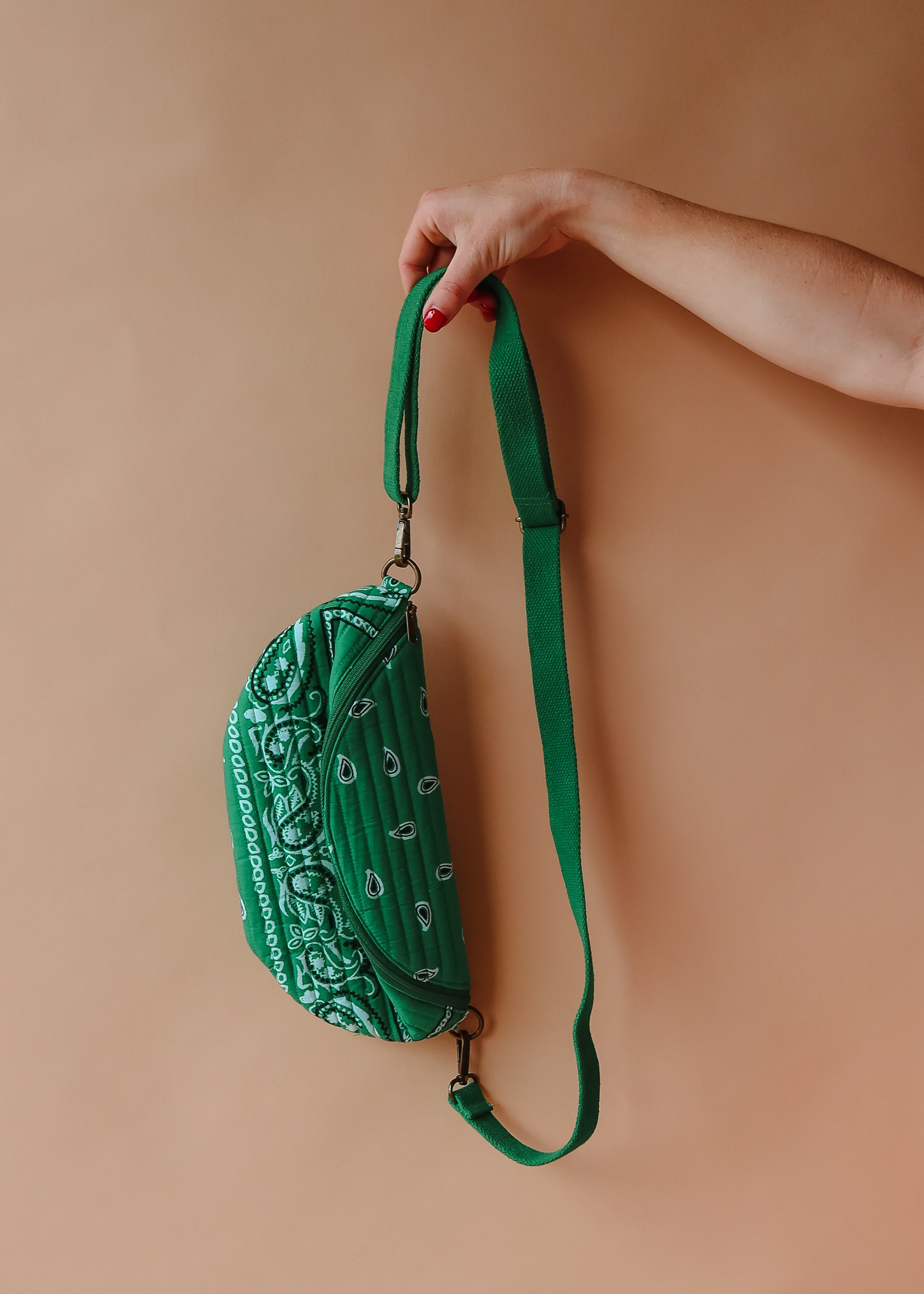 Green Bandana Crossbody