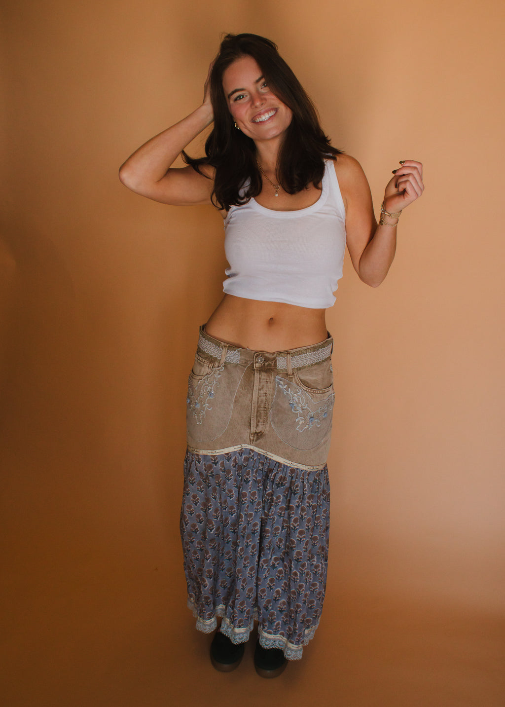 The Wildflower Denim Skirt