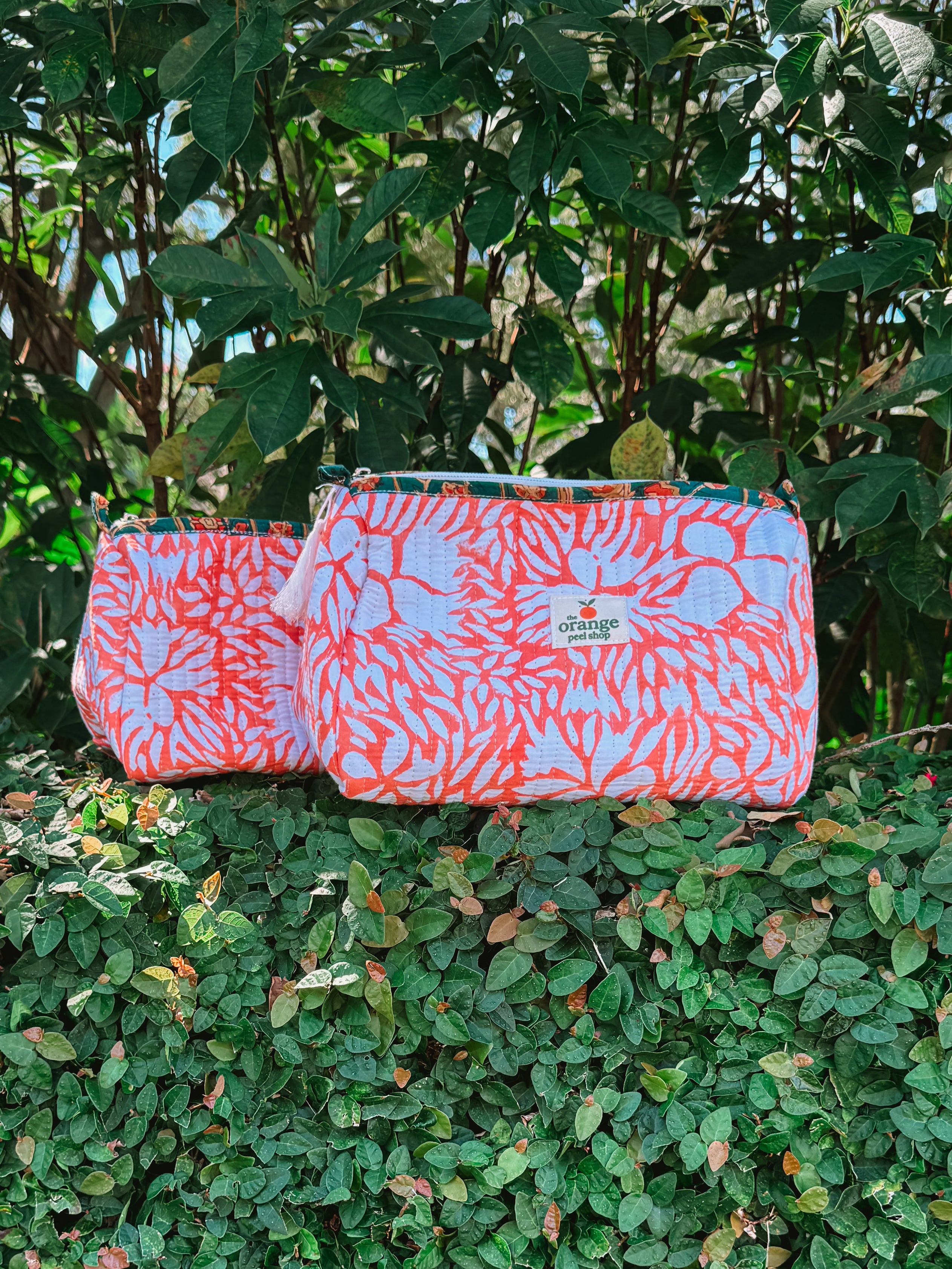 Quilted Cosmetic Pouch Set