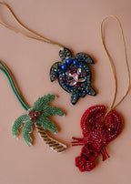 Palm Tree Beaded Bag Charm