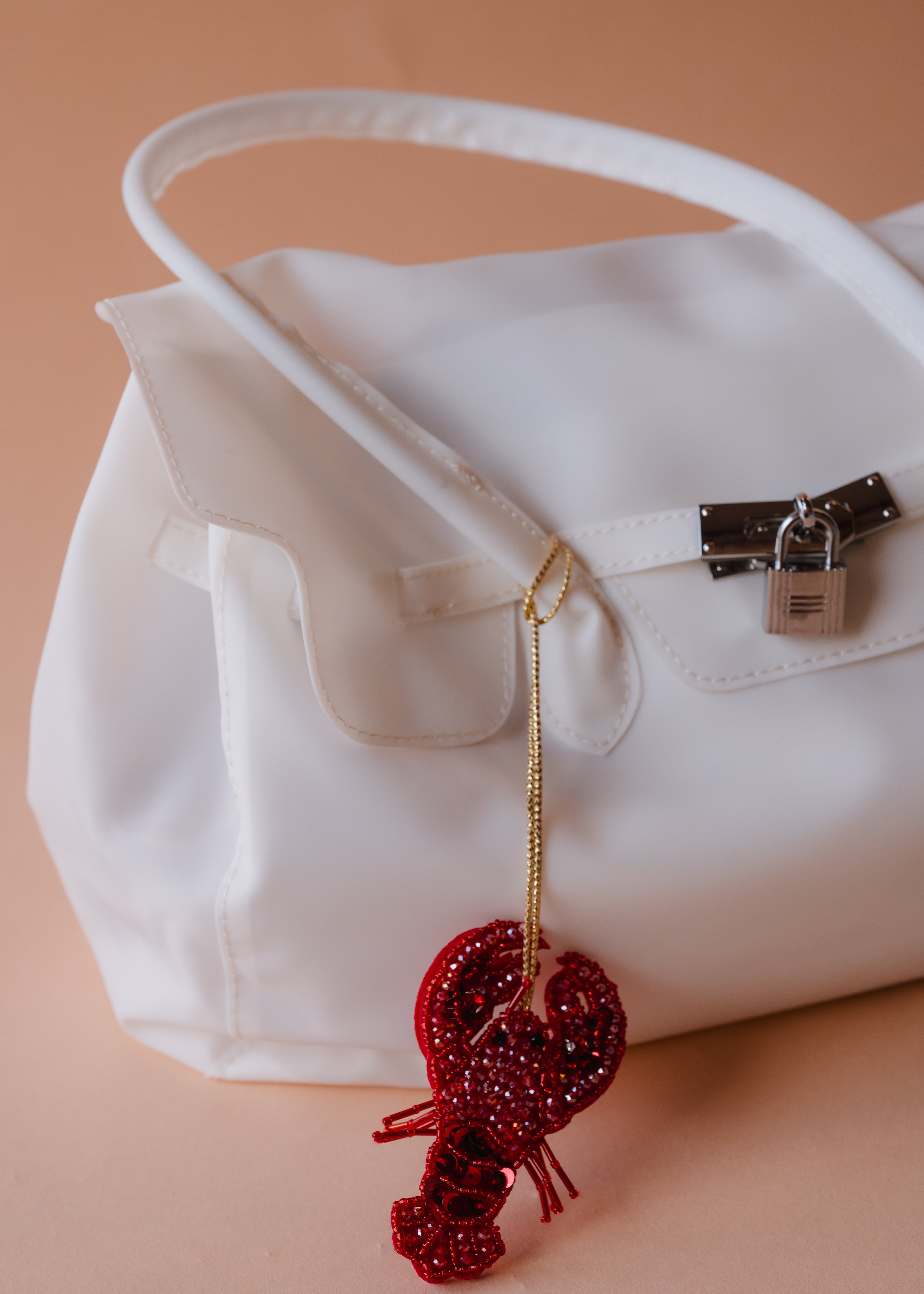 Lobster Beaded Bag Charm