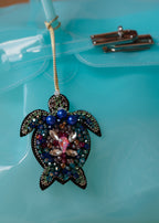 Turtle Beaded Bag Charm