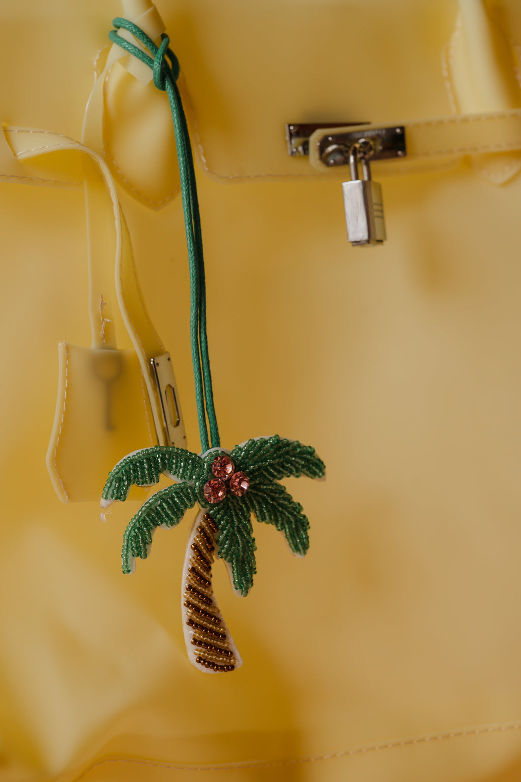 Palm Tree Beaded Bag Charm
