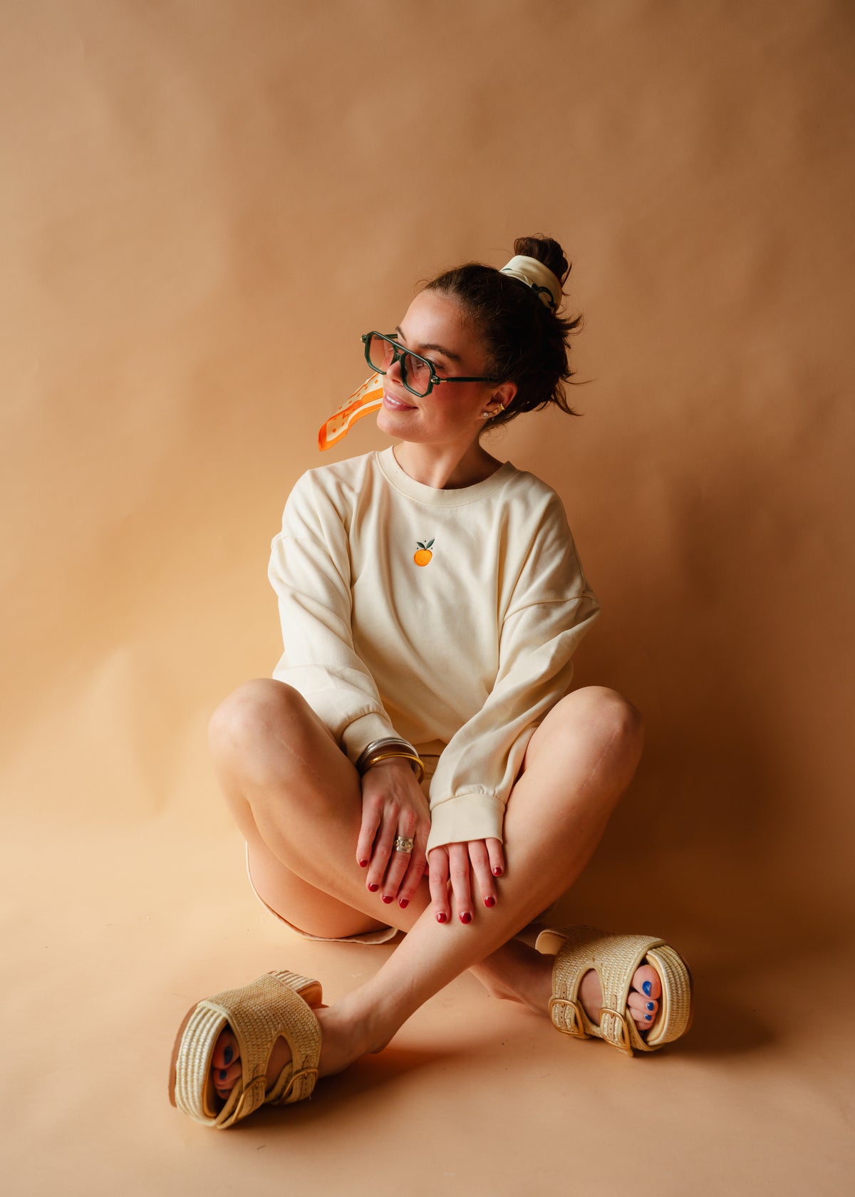 Orange Peel Sweat Set