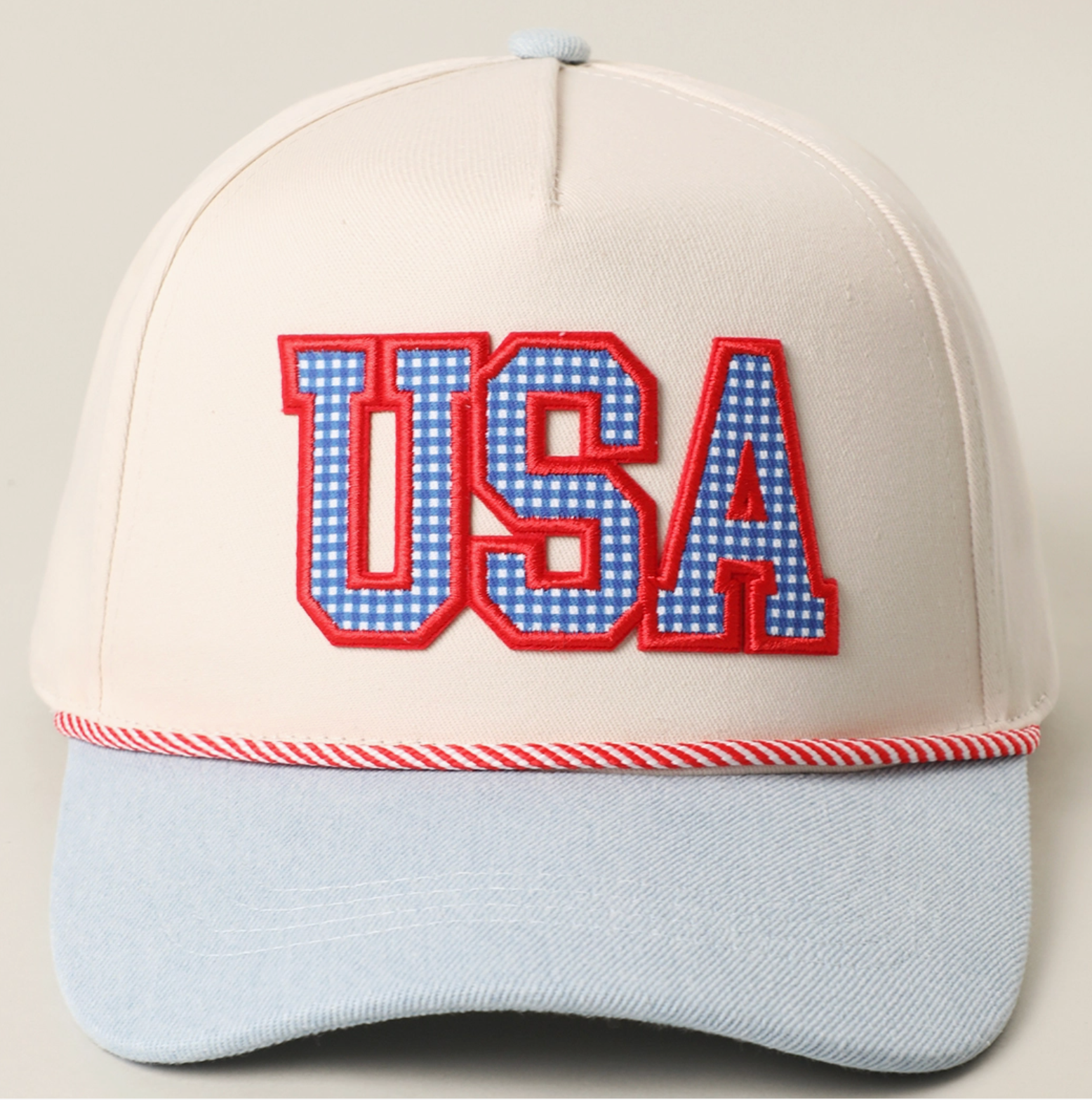 USA Gingham Trucker Hat