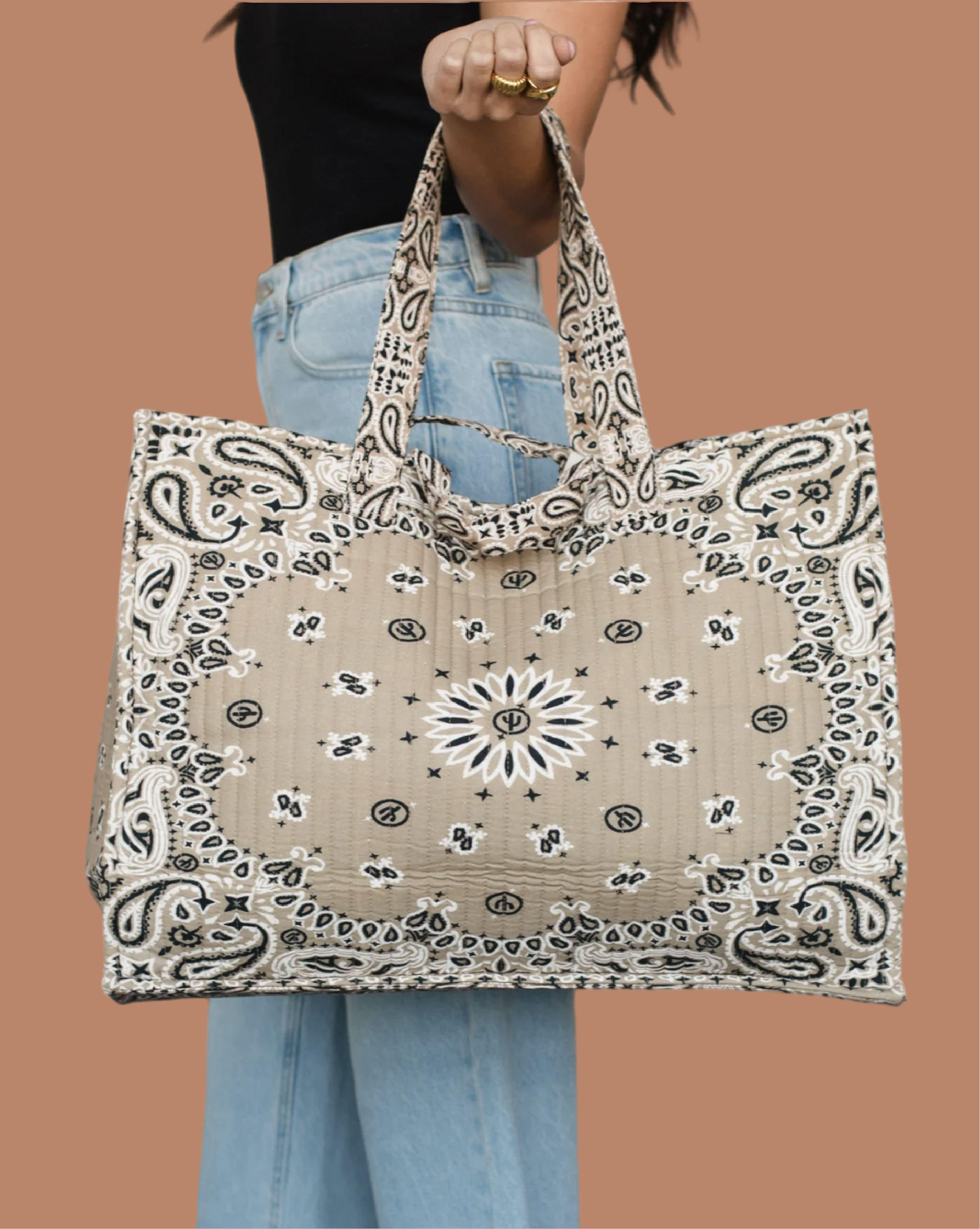 Tan Bandana Tote
