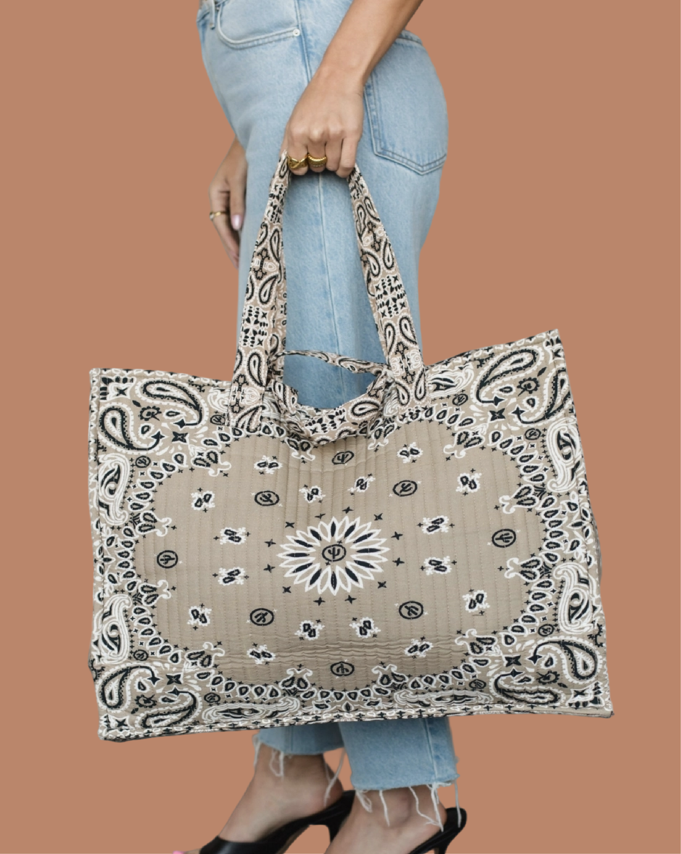 Tan Bandana Tote