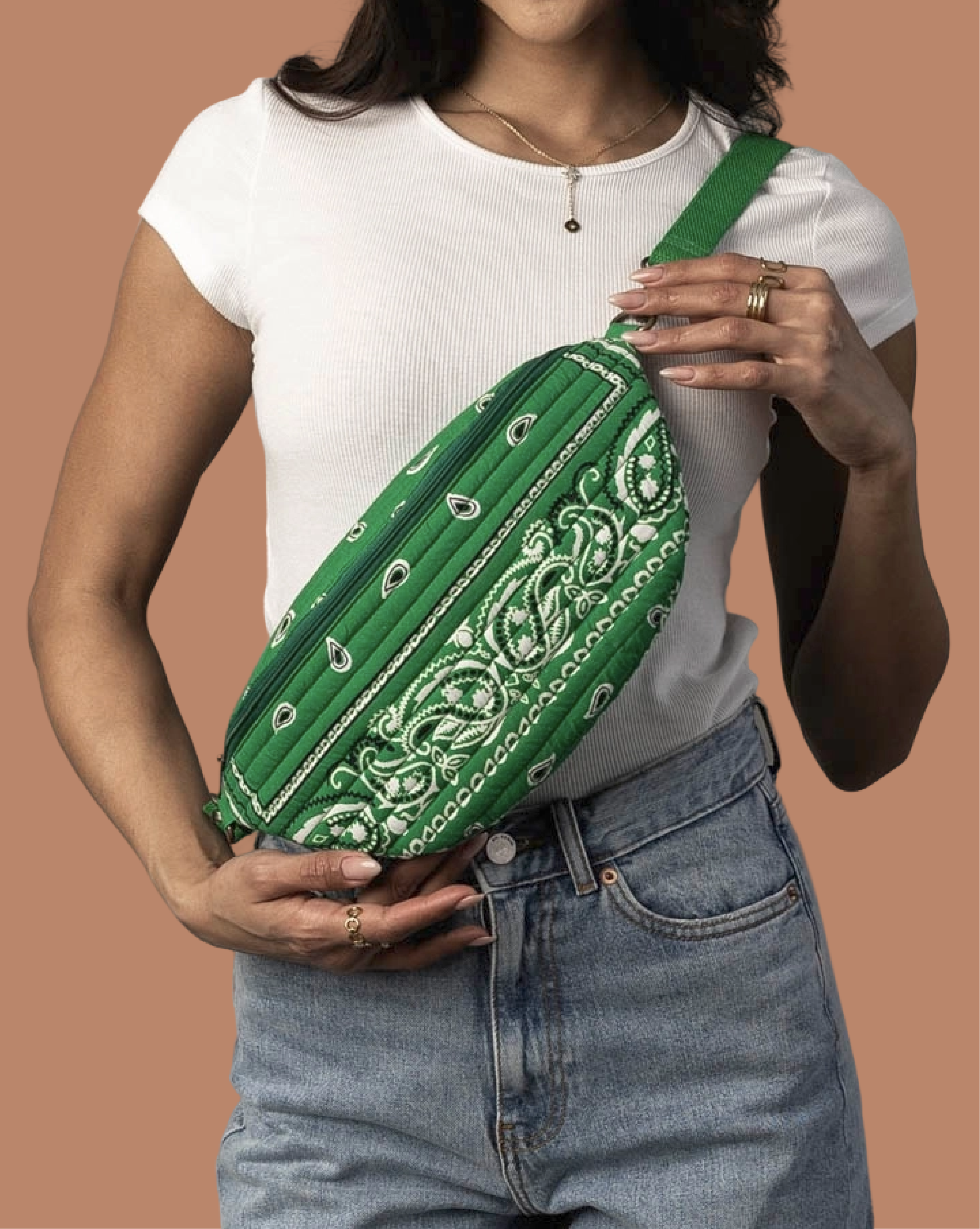 Green Bandana Crossbody